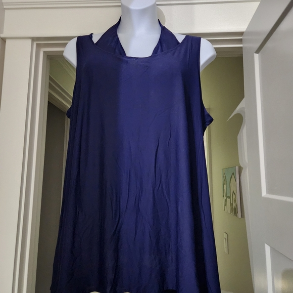 Tara Grinna Tankini with custom made cover 44D Halter Top Size 18 Bottoms Navy - Picture 7 of 13